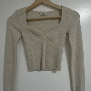 Aritzia, Wilfred, Greer Sweater (XXS, heather birch)